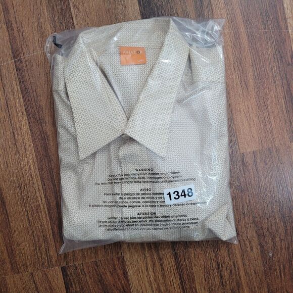 The Aviator Large Short‎ Sleeve Shirt Men's Casual Dress Diamond Pattern - Picture 8 of 8